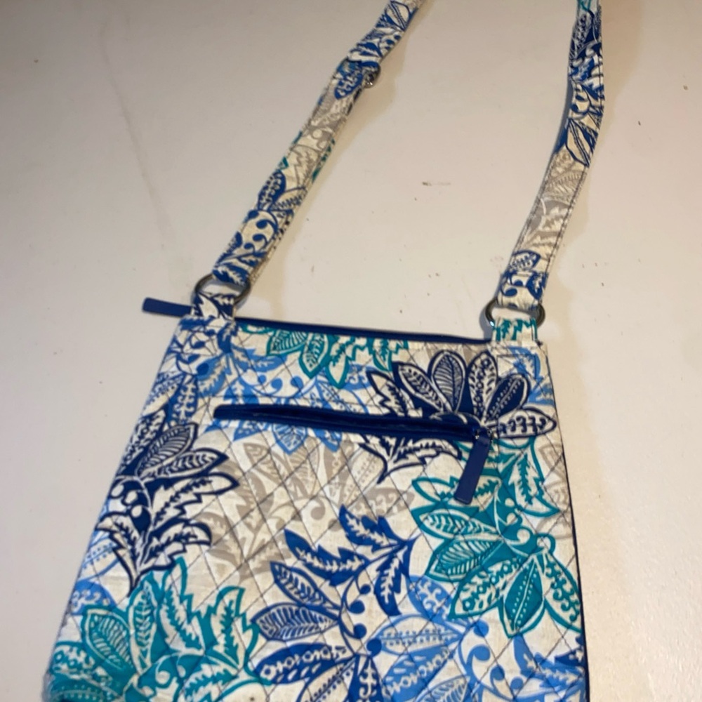 Vera Bradley Blue and Green Floral Crossbody Bag